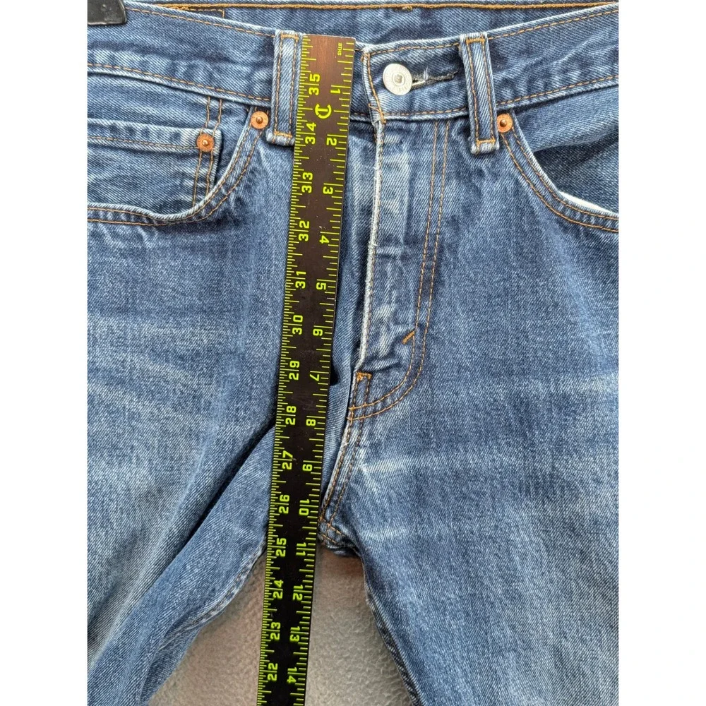 Levi's 505 Regular Fit Denim Jeans Men's 31x30 Med Wash Blue Straight Leg Cotton